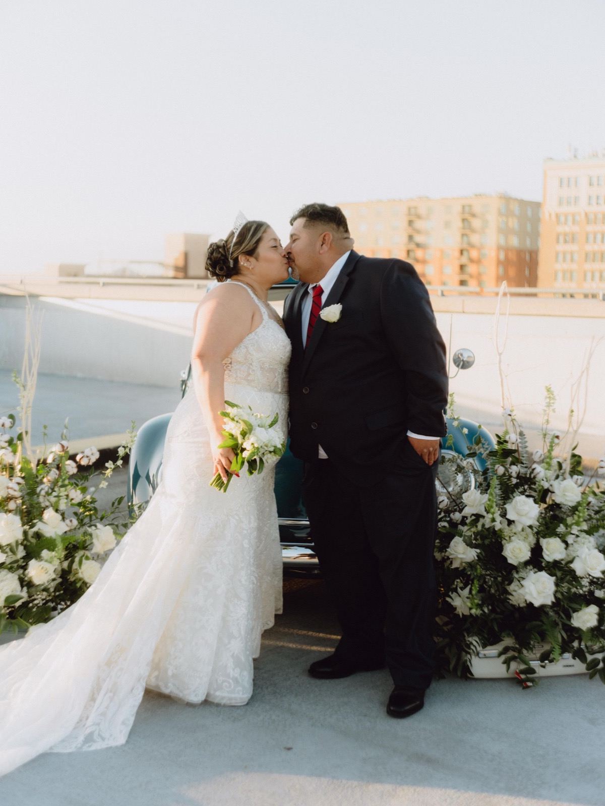Vintage Rooftop Engagement Session
