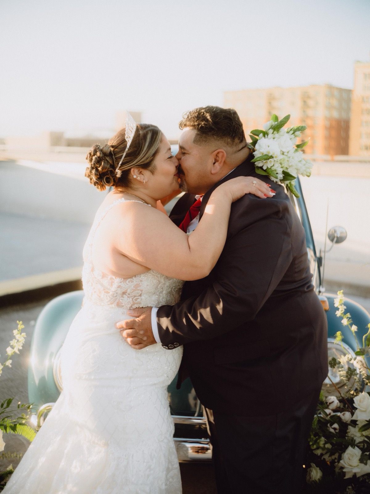 Vintage Rooftop Engagement Session