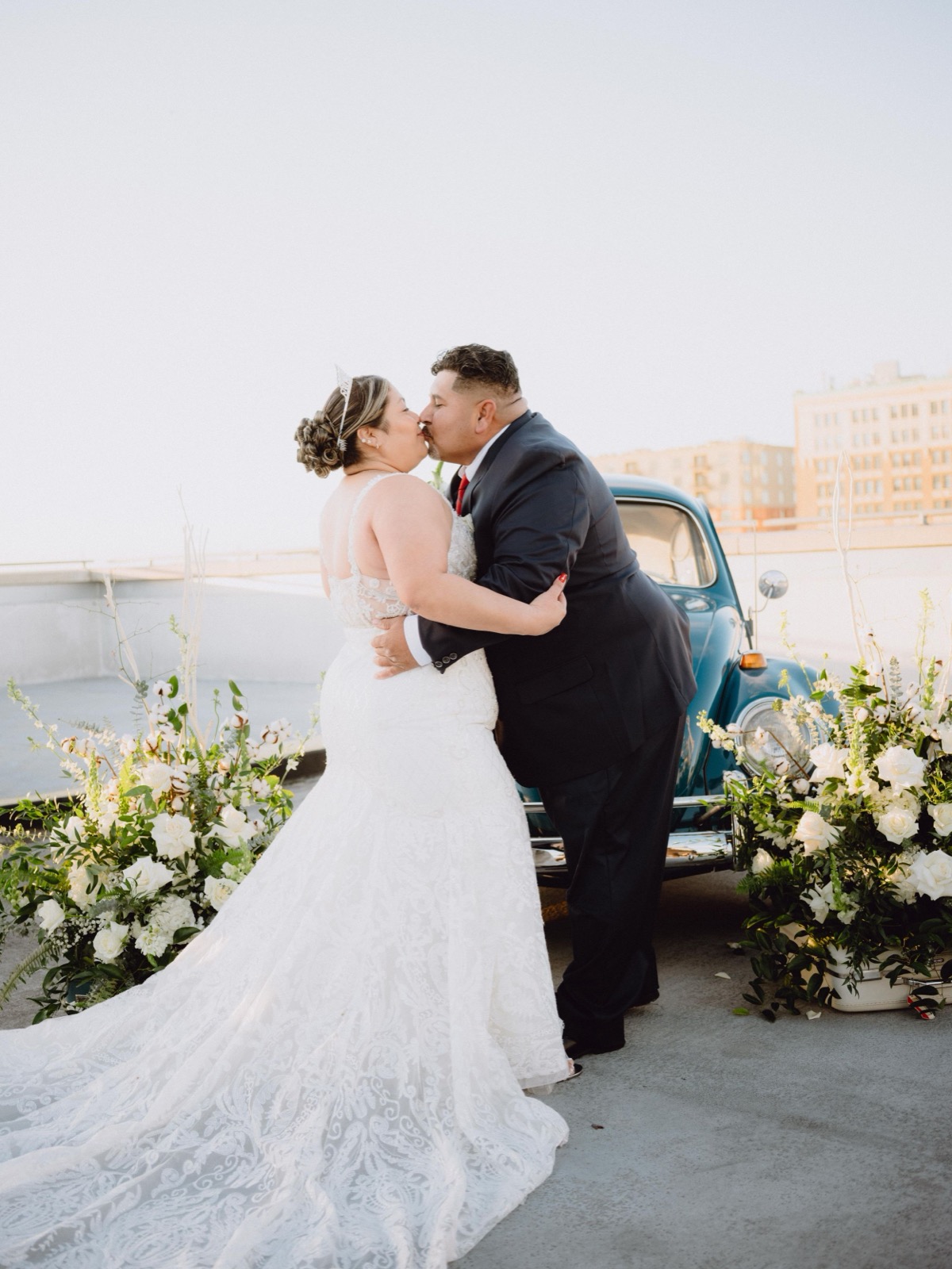 Vintage Rooftop Engagement Session