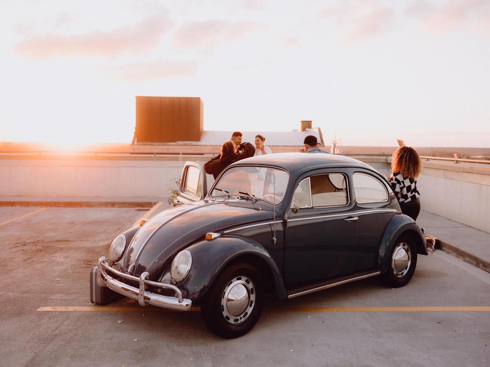 Vintage Rooftop Engagement Session
