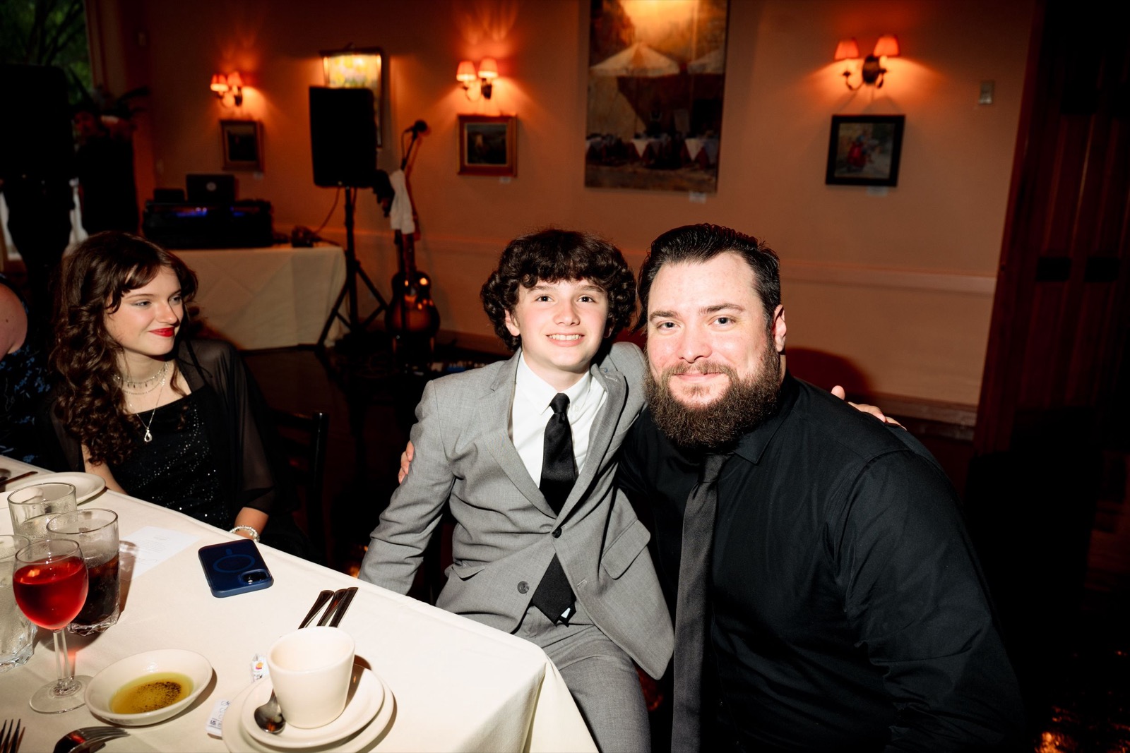 Celebrants, bride and groom attend raleigh Wedding at Caffe Luna