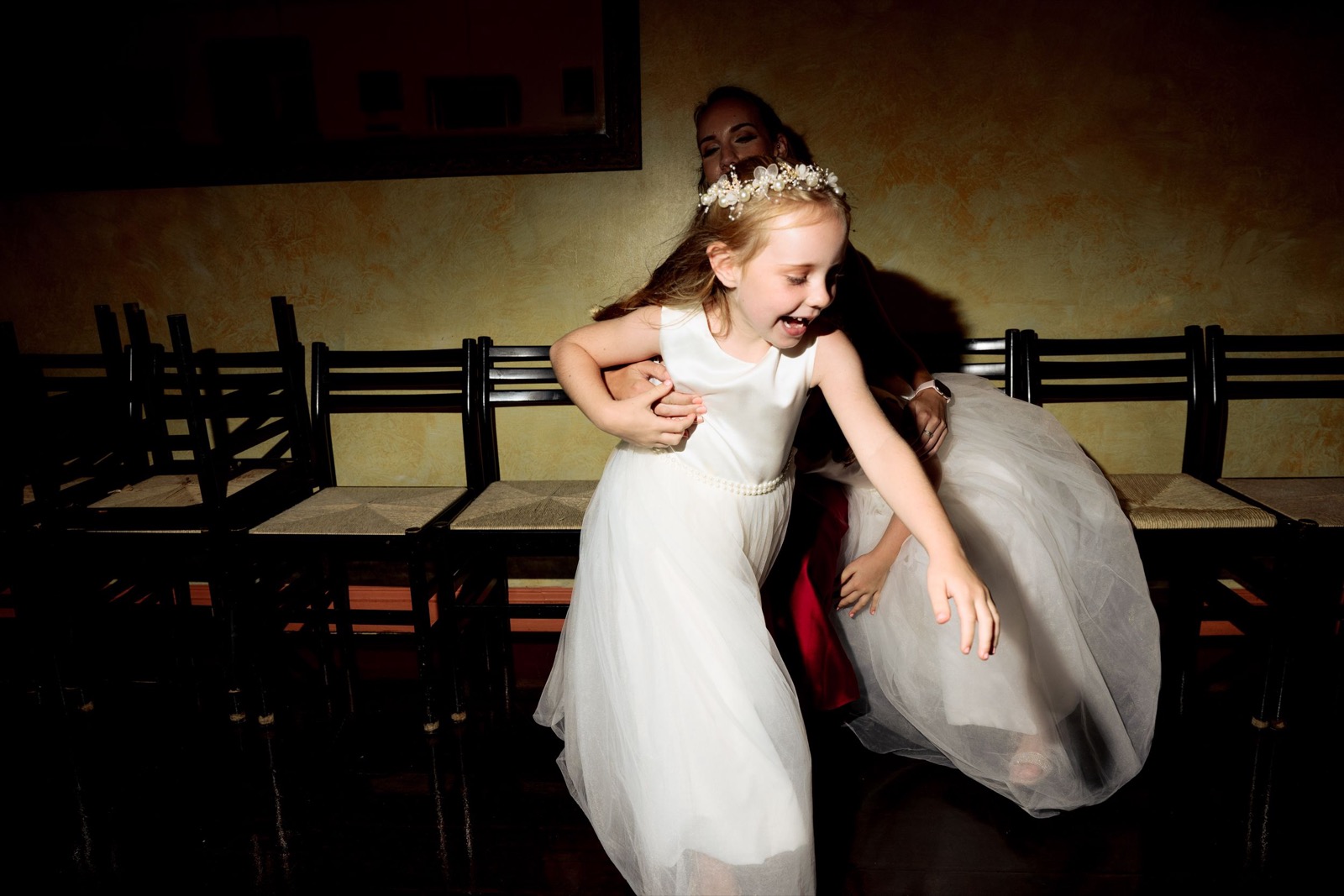 Celebrants, bride and groom attend raleigh Wedding at Caffe Luna