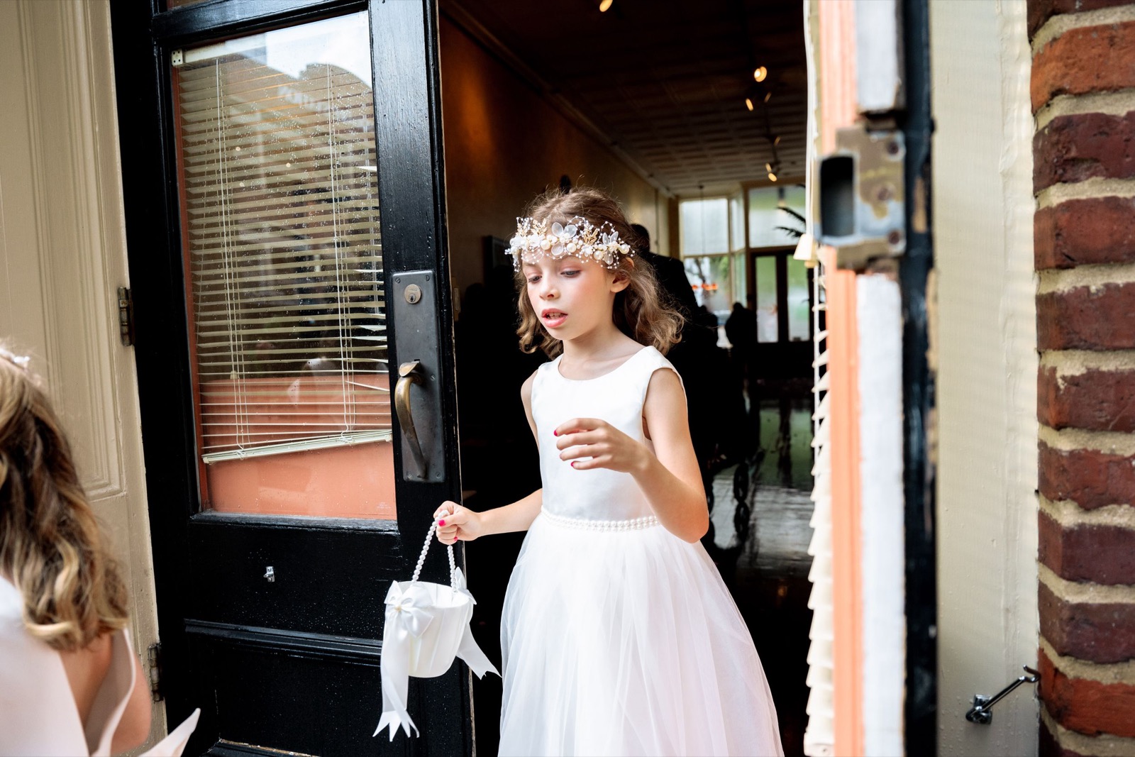 Celebrants, bride and groom attend raleigh Wedding at Caffe Luna