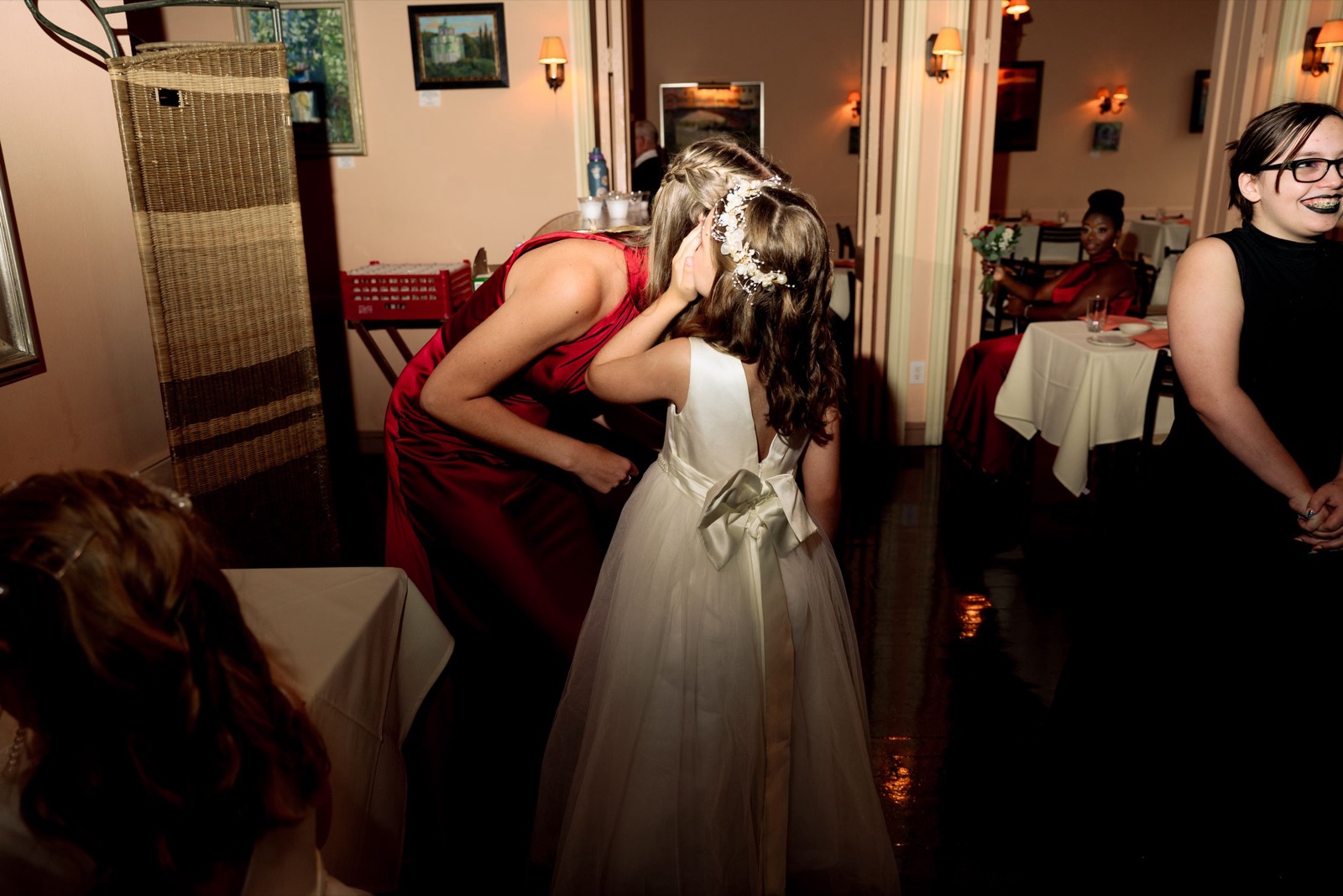 Celebrants, bride and groom attend raleigh Wedding at Caffe Luna