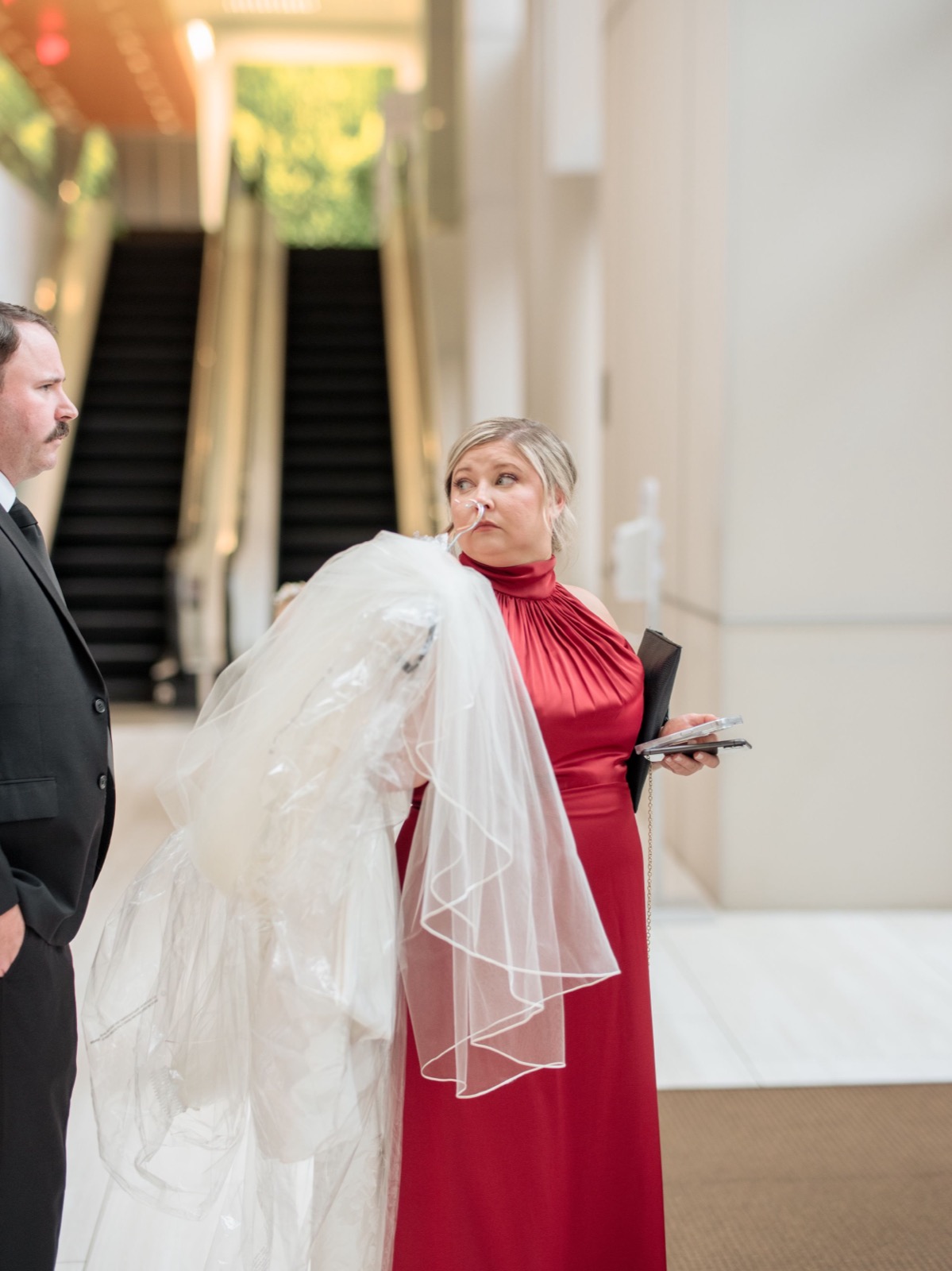 Celebrants, bride and groom attend raleigh Wedding at Caffe Luna