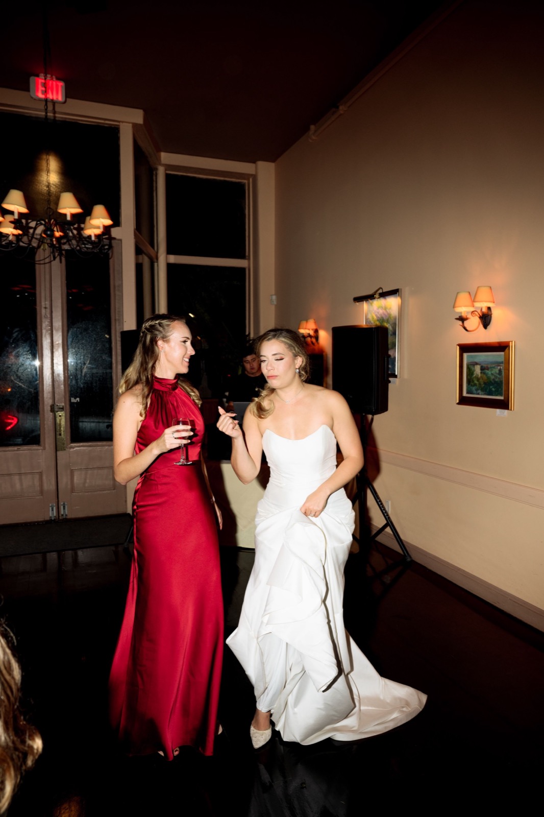 Celebrants, bride and groom attend raleigh Wedding at Caffe Luna
