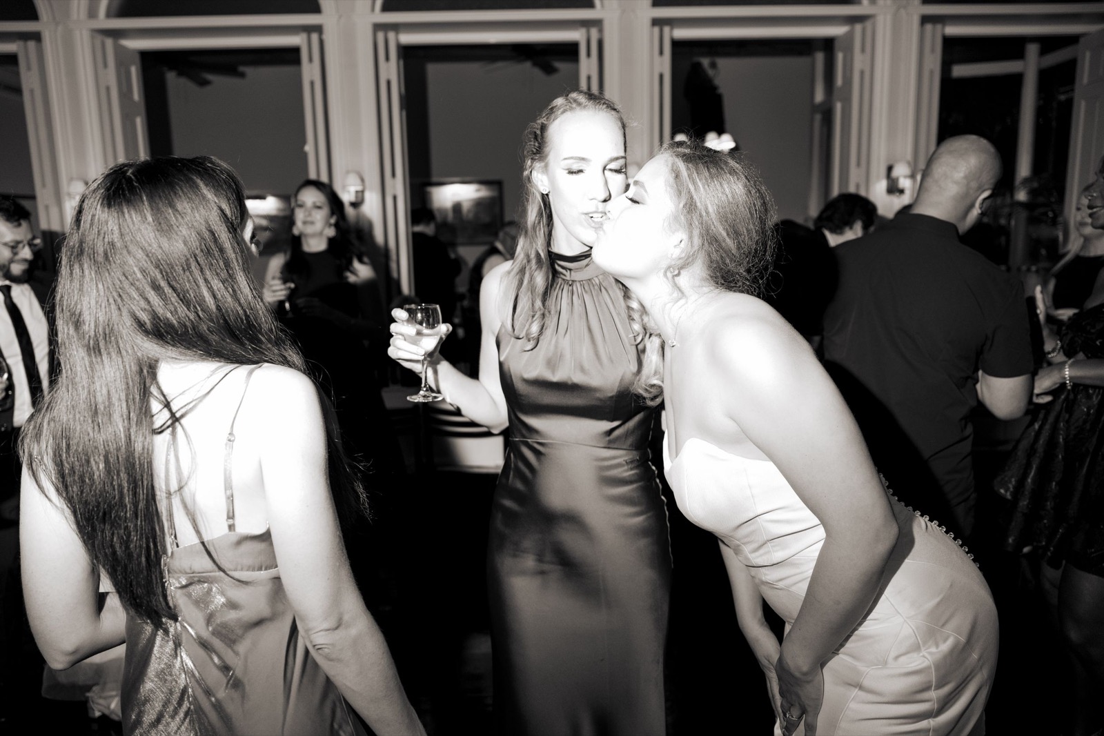 Celebrants, bride and groom attend raleigh Wedding at Caffe Luna
