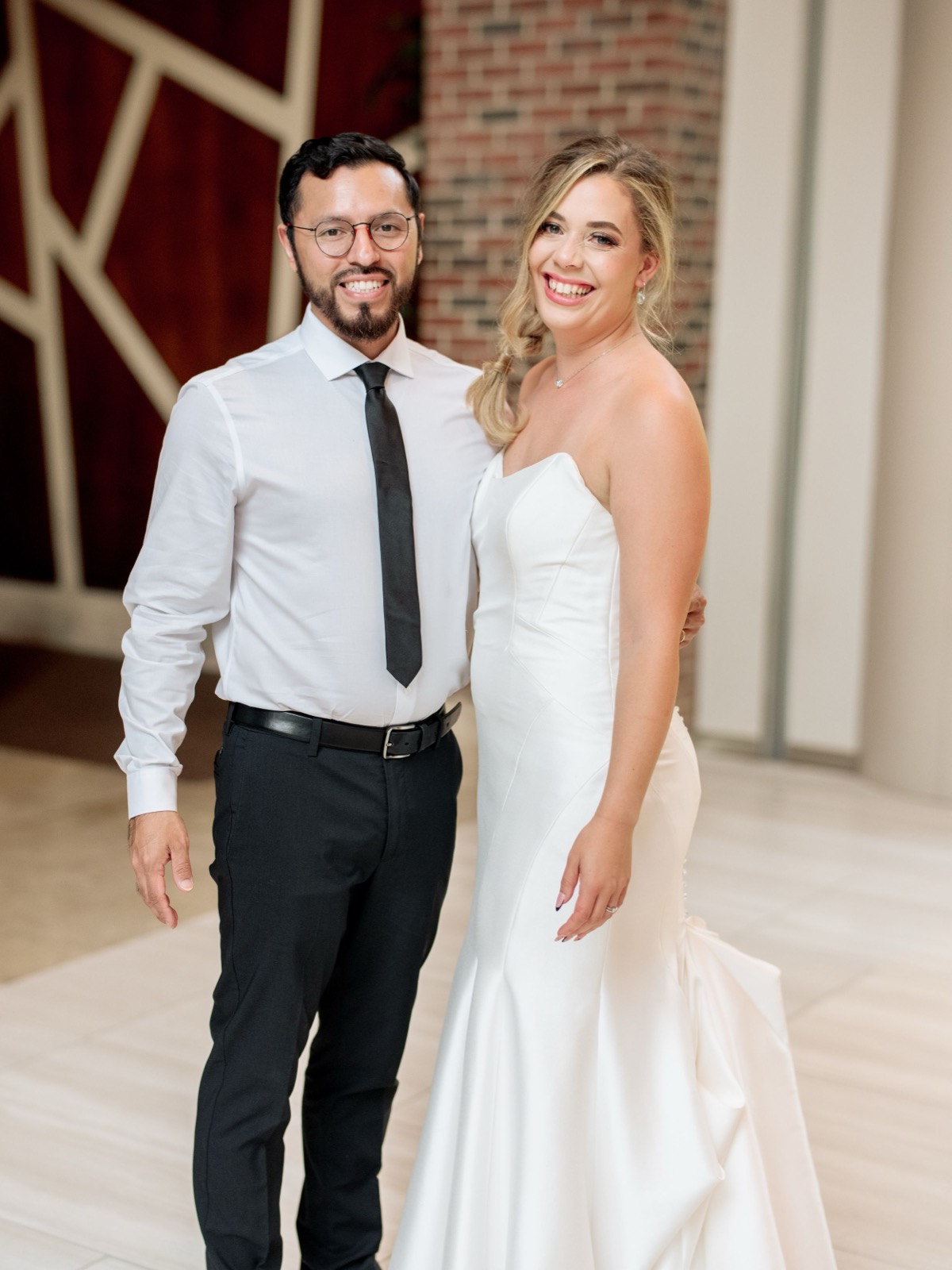 Celebrants, bride and groom attend raleigh Wedding at Caffe Luna