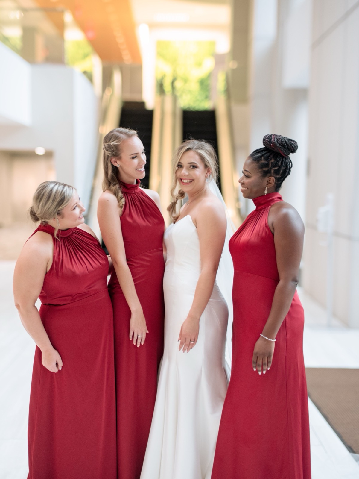 Celebrants, bride and groom attend raleigh Wedding at Caffe Luna