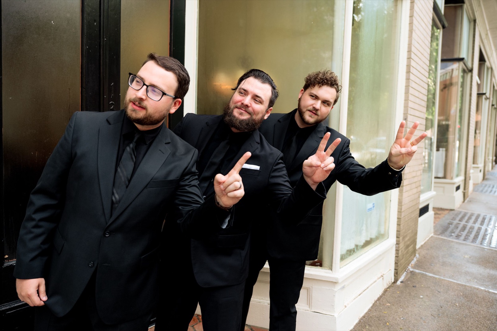 Celebrants, bride and groom attend raleigh Wedding at Caffe Luna