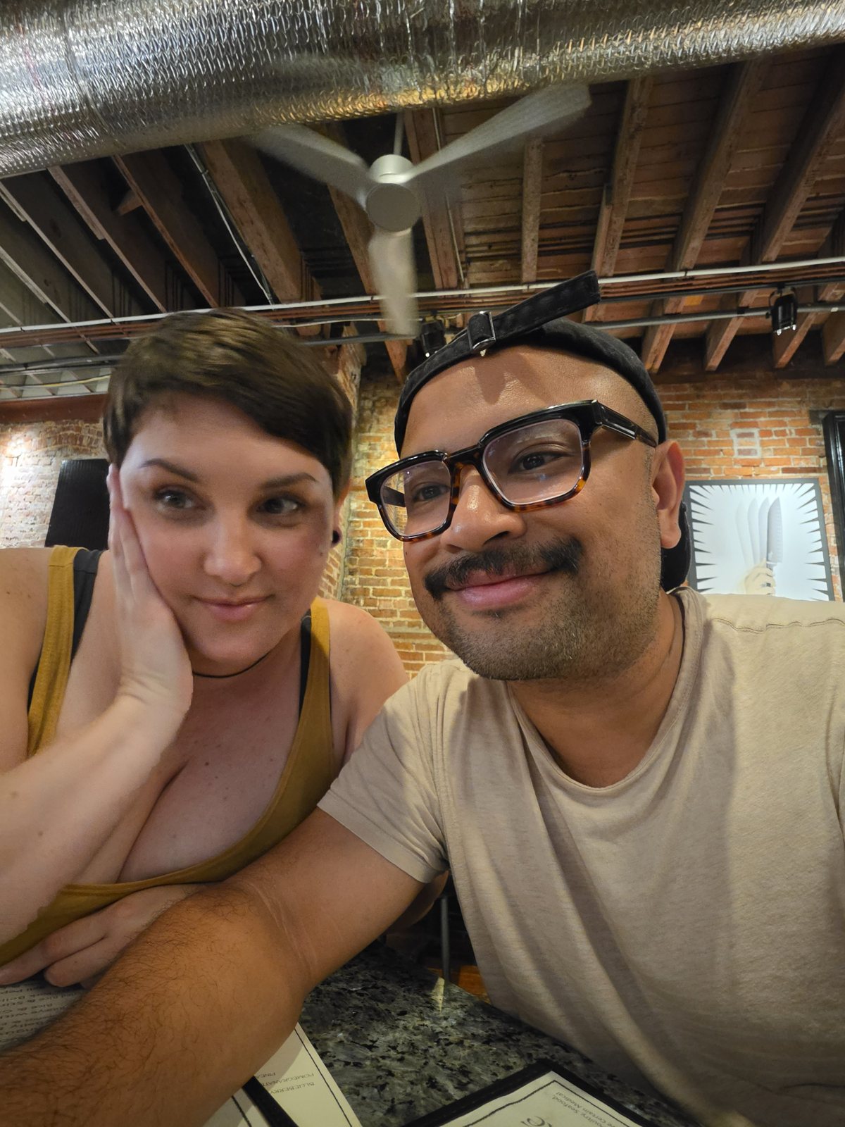 Glenn with his wife, who is also a make up artist